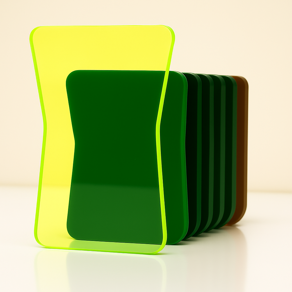 Plancha Acrílico Fluor Verde F206