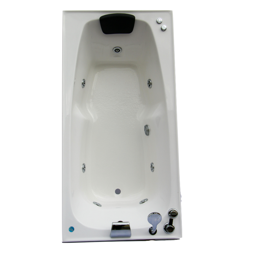 TINA HIDROMASAJE SEA PLUS 7JETS 183CM X 90CM X 44CM MOTOBOMBA 1 HP - 230 LITROS - INCLUYE GRIFERÍA CON CASCADA, MONOMANDO, DUCHA TELÉFONO Y ALMOHADA