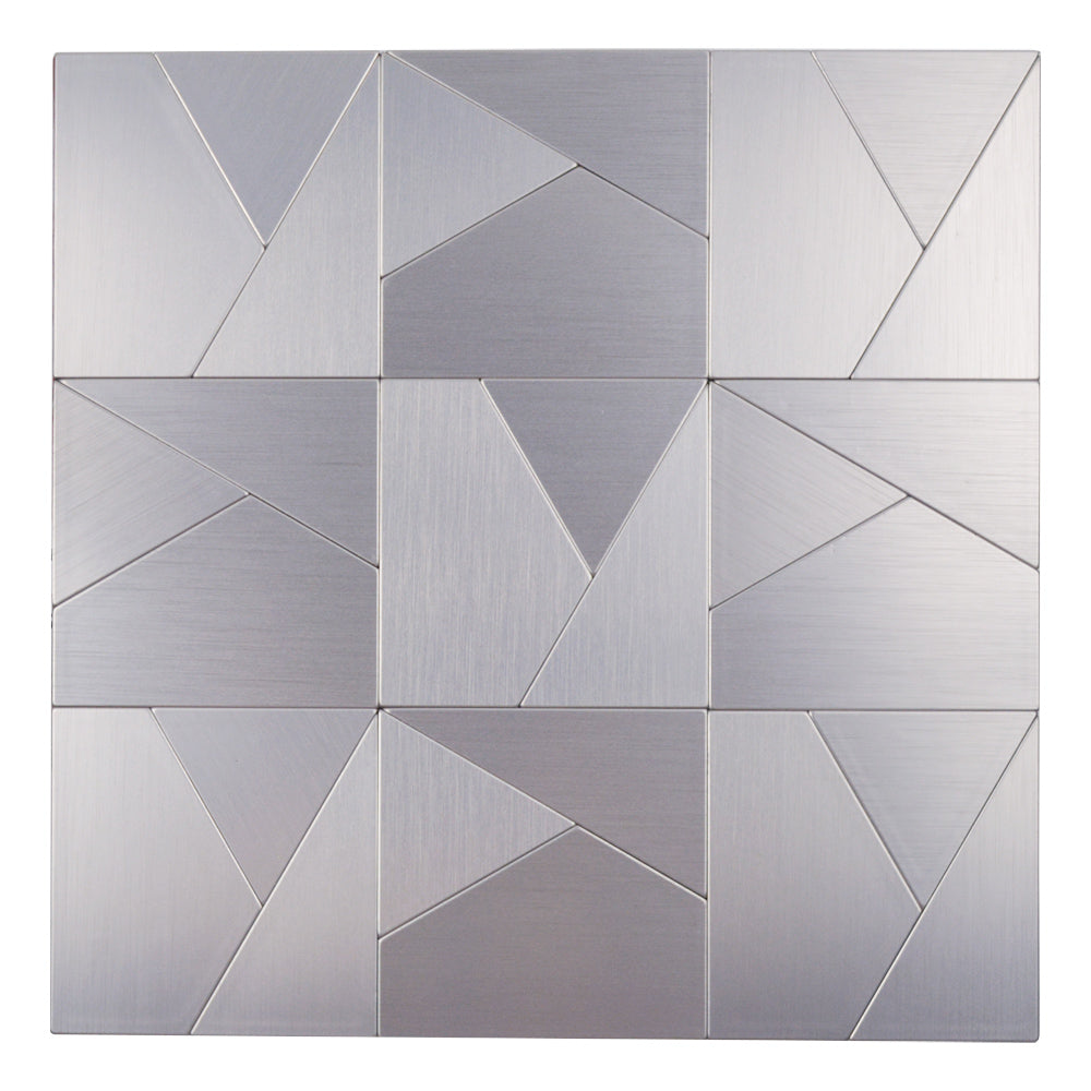 Mosaico Autoinstalable Aluminio Irregular 30x30 cm