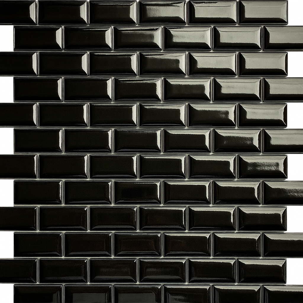 Mosaicos Cerámica Biselada Negra 30x30 cm