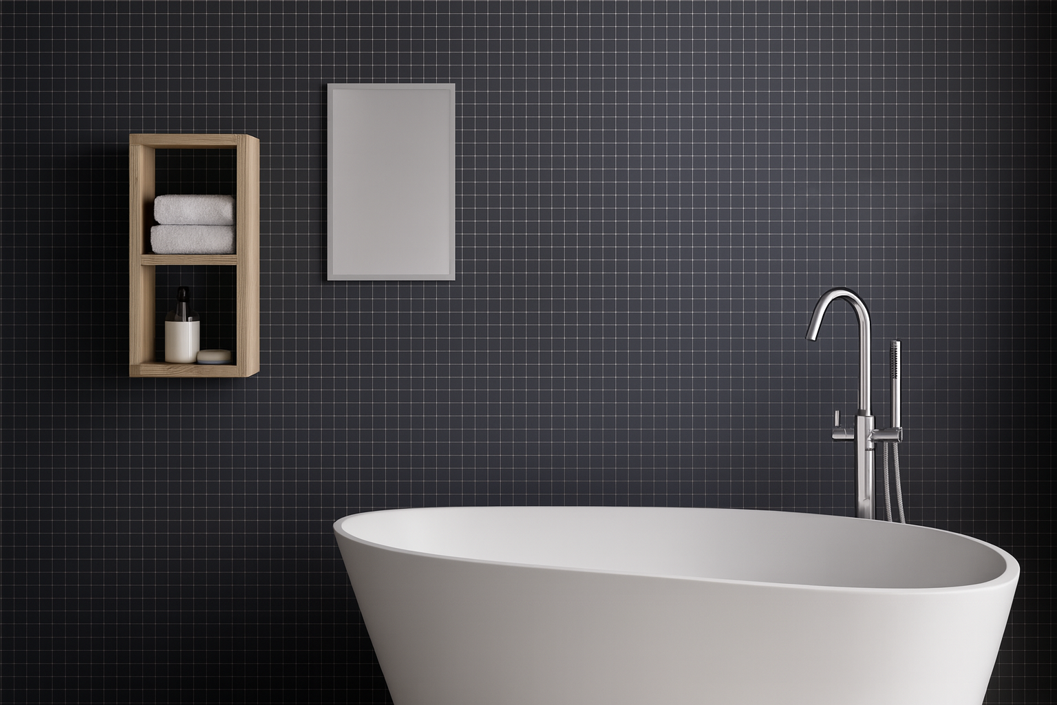 Mosaico Malla Rapallo Negro 30,5x30,5