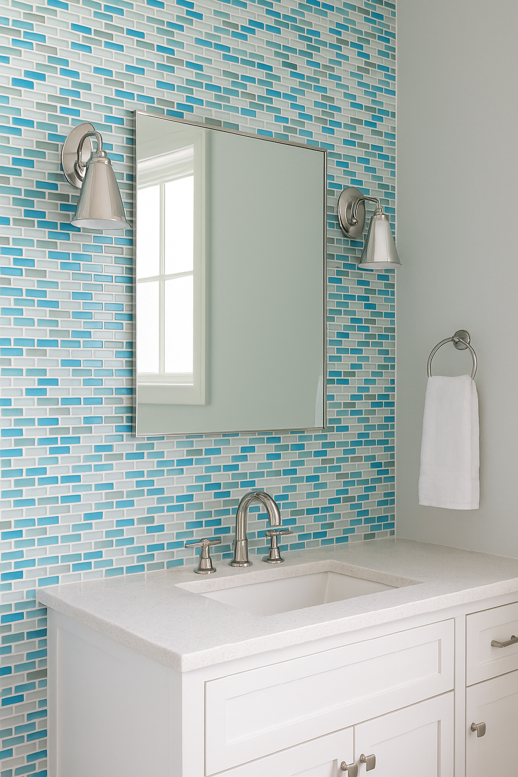 Mosaico Vidrio Aqua 30x30 cm