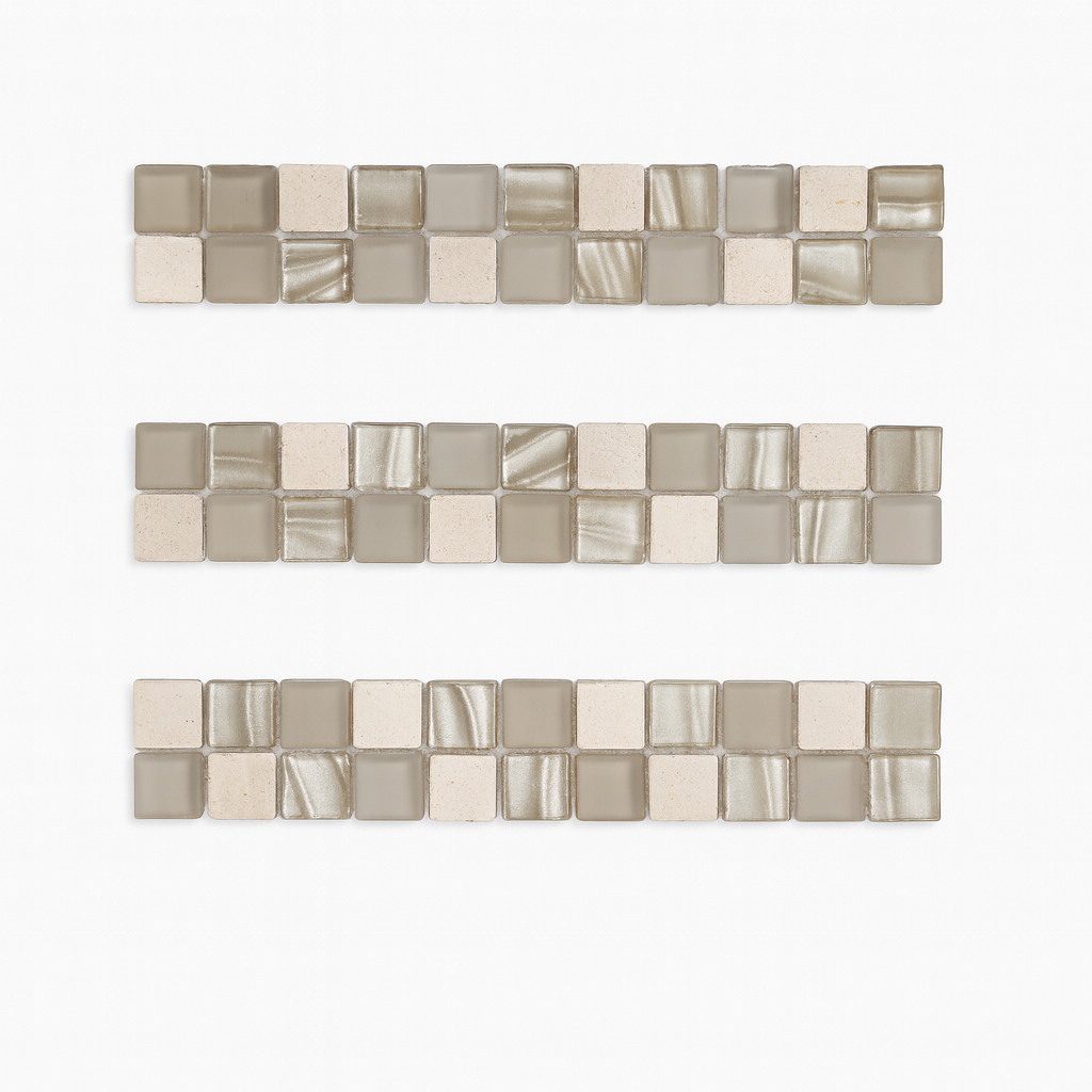 Listel Beige Ondulado 5x30 (x3 unid)