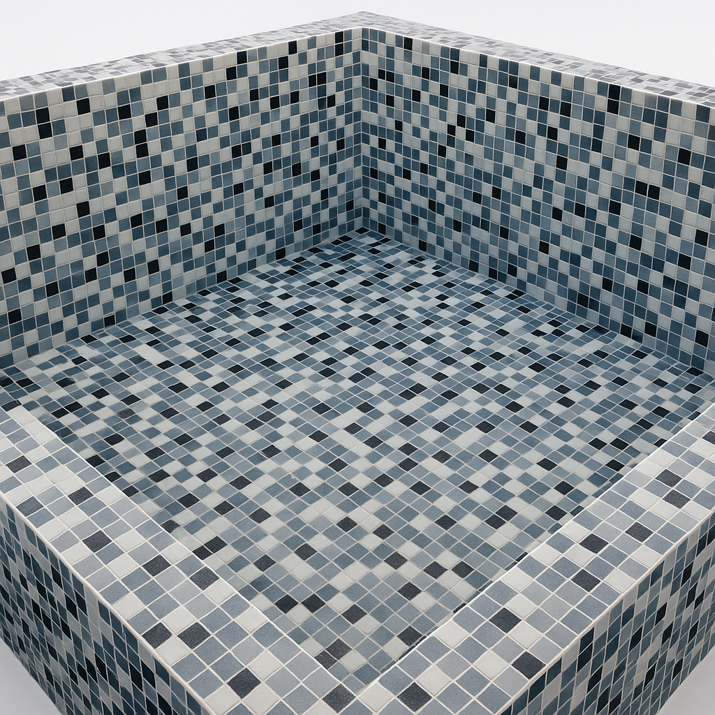Mosaico Piscina Gris 32.7x32.7 cm