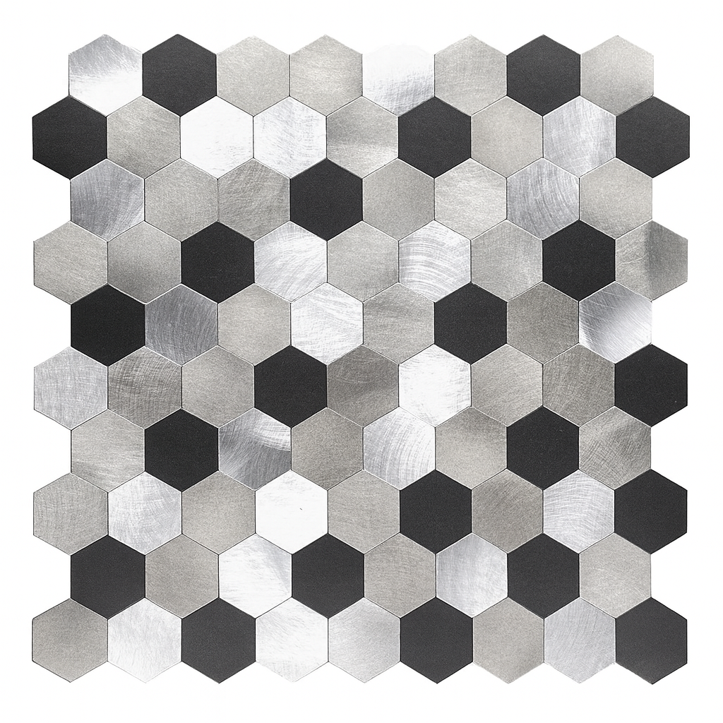 Mosaico Autoinstalable Aluminio Panel 30x30 cm