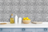 Mosaico Autoinstalable Aluminio Vidrio Chip 30x30 cm