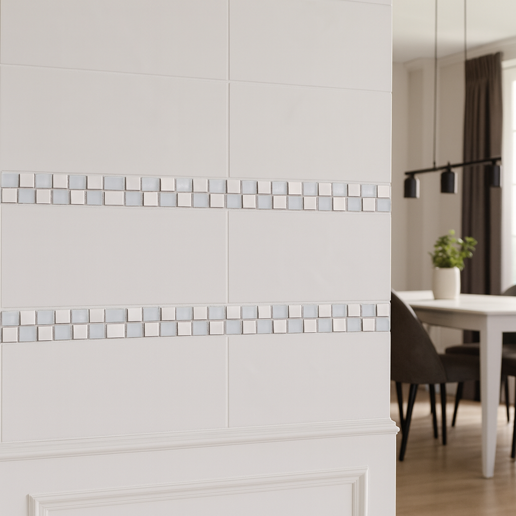 Listeles combinados Bianco Acero 5 x 30 cm (3 Unidades)