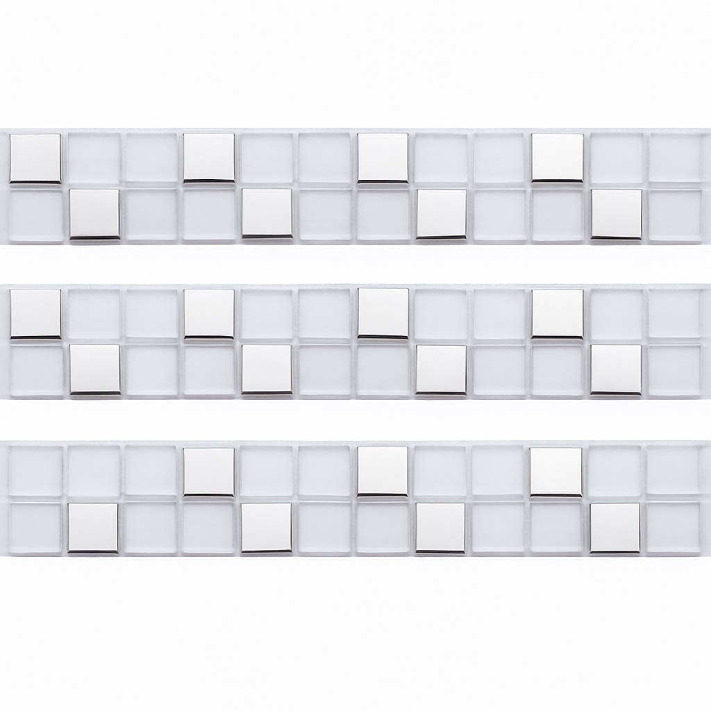 Listeles combinados Bianco Acero 5 x 30 cm (3 Unidades)