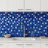 Mosaico Vidrio Brillante Blue + White 30x30 cm