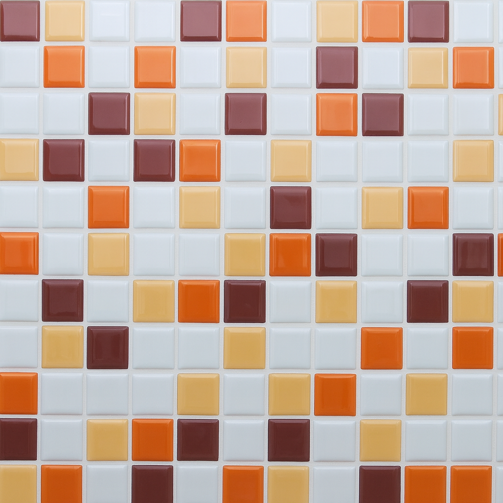 Mosaico Malla de Vidrio Ocre 30x30