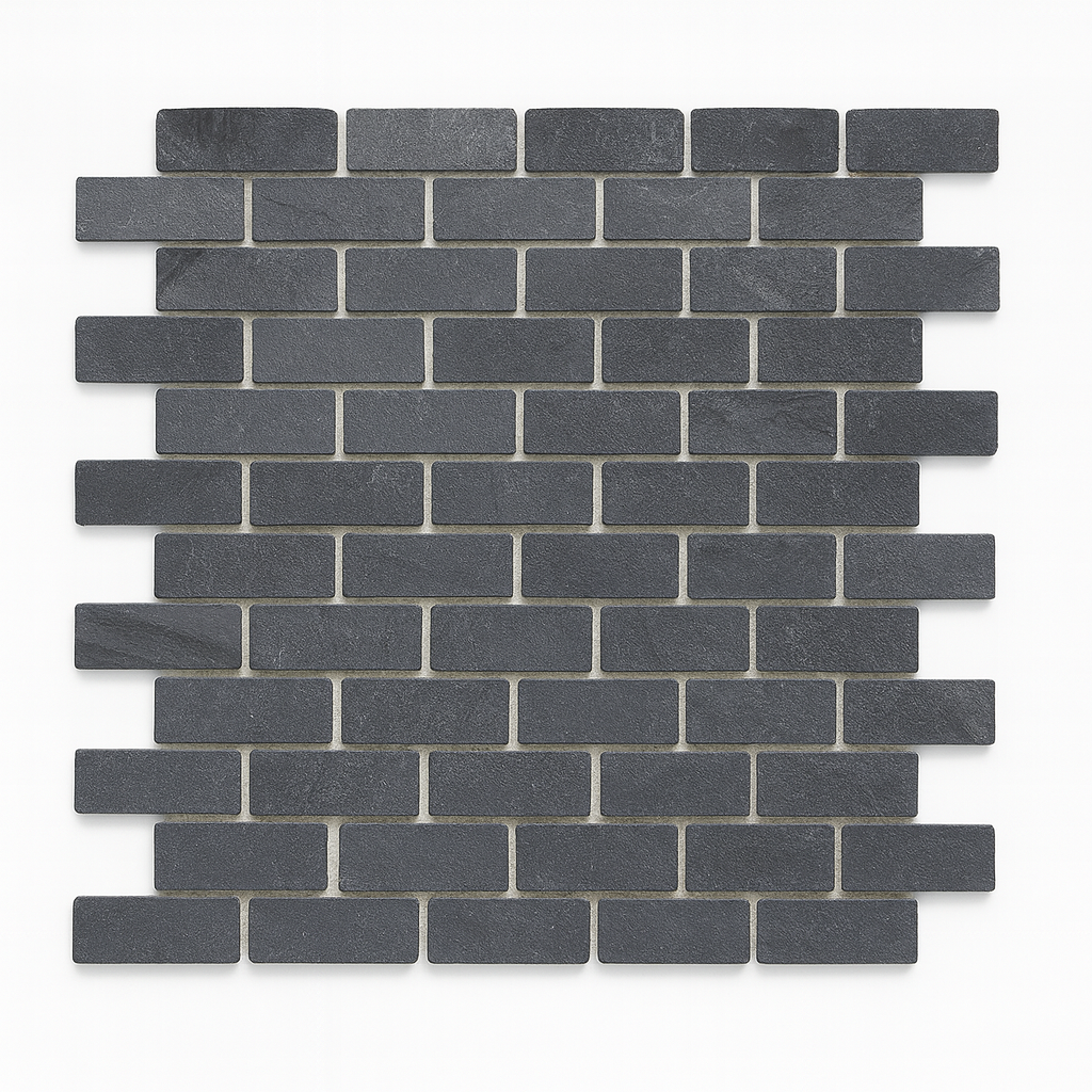 Mosaico Malla Piedra Pellegrino Negro 28x31