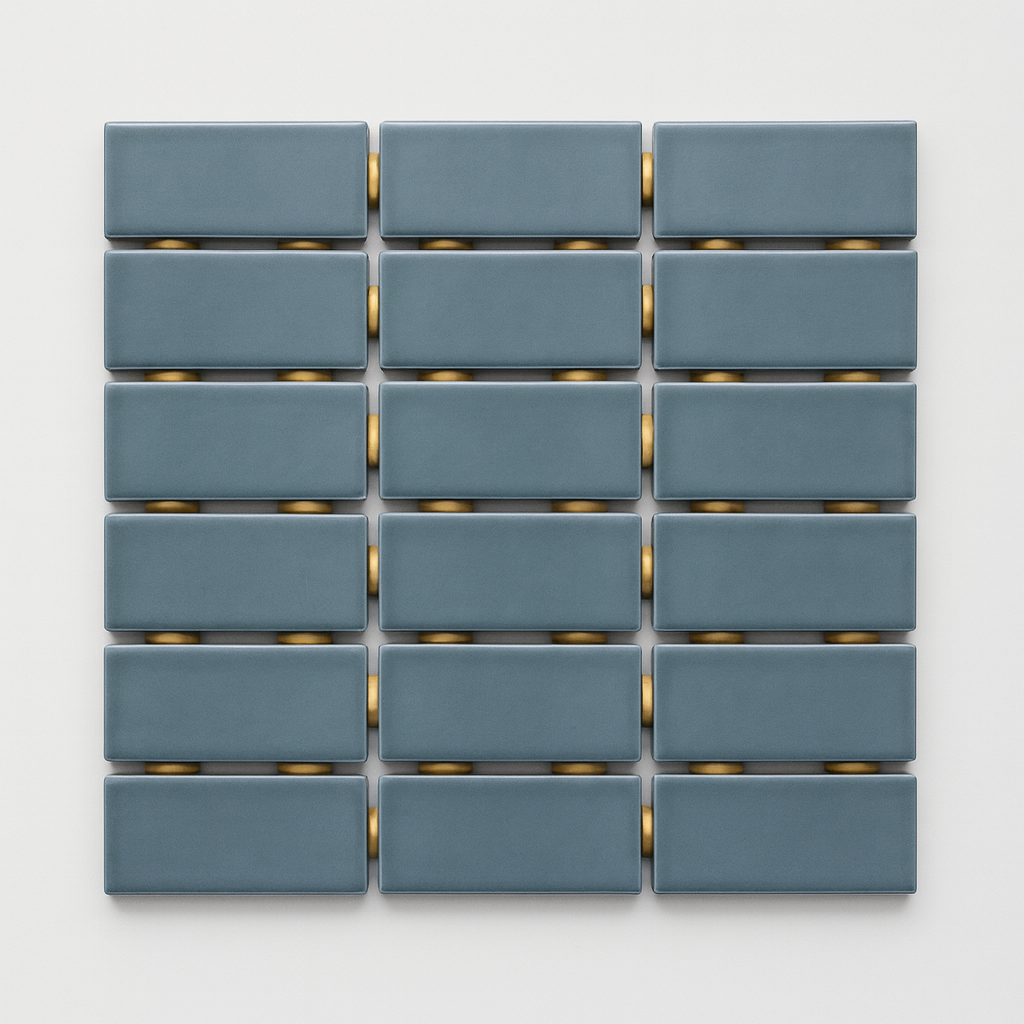 Mosaico Malla Cerámica Lux Cinza 30x30