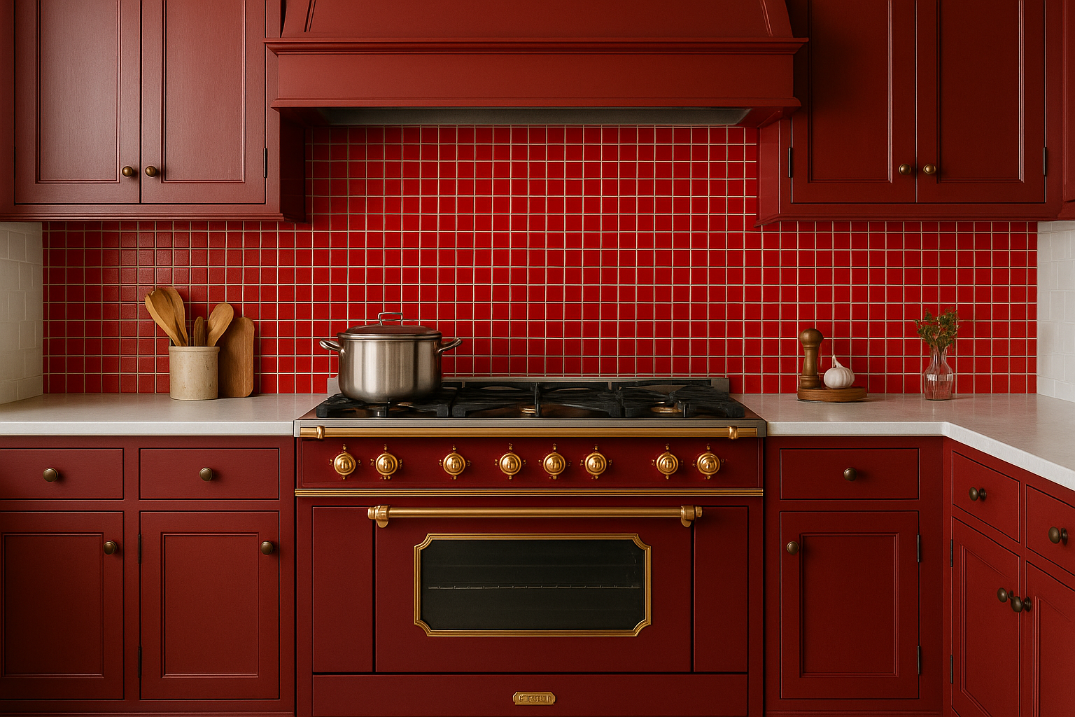 Mosaico Malla de Vidrio Rosso 30x30