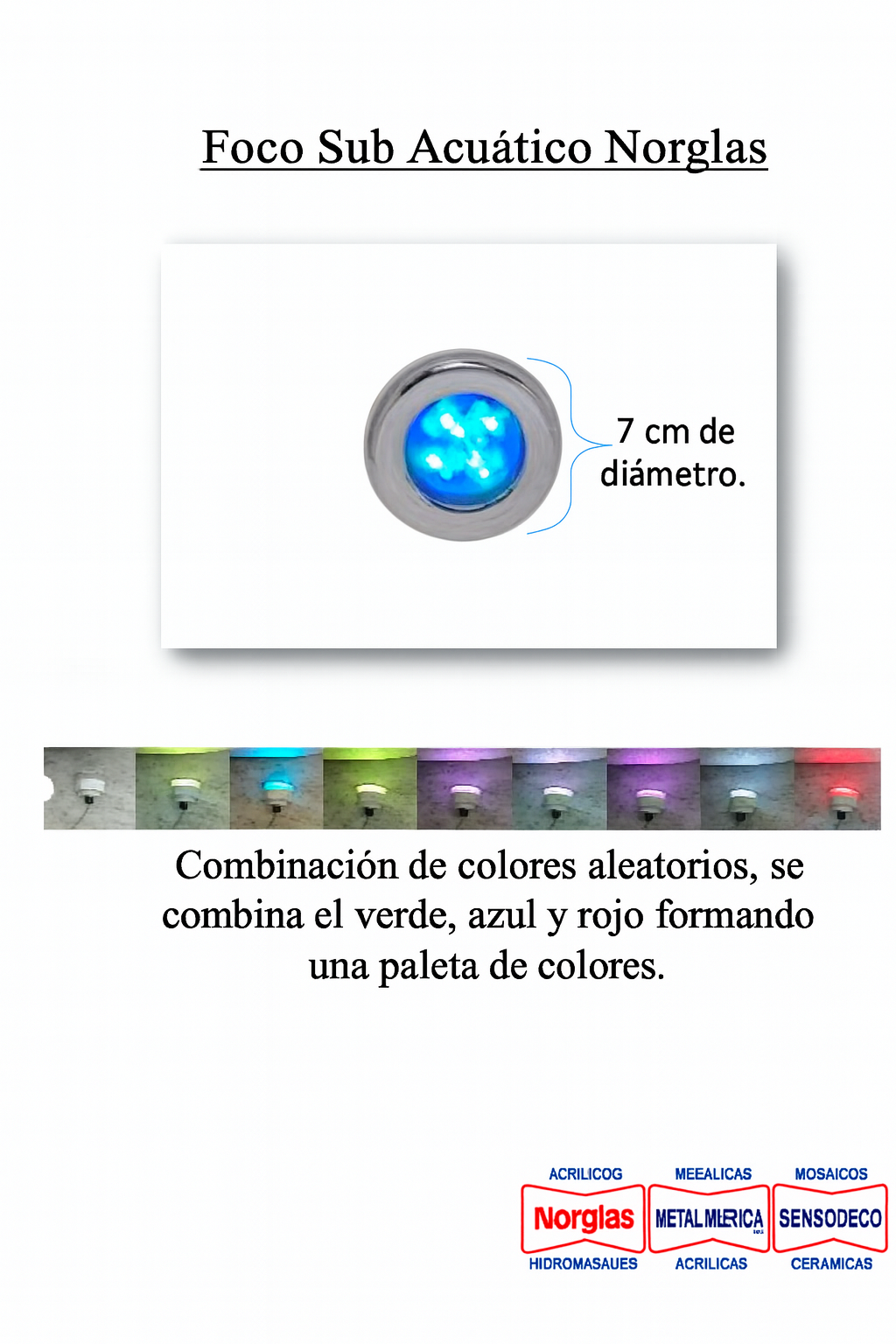Foco Subacuático  + Pulsador