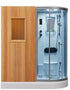 Home Spa Puyehue Pro Cabina Dual de Sauna Seco Tradicional y Baño Turco con Hidromasaje para Pies