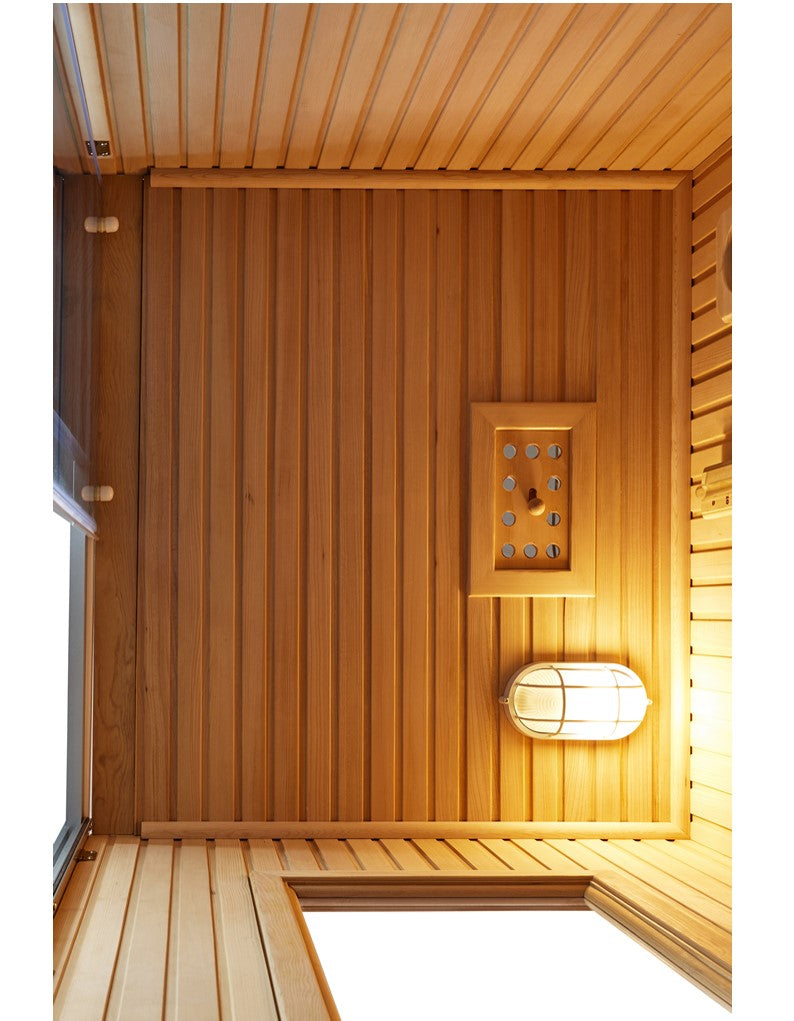 Home Spa Puyehue Pro Cabina Dual de Sauna Seco Tradicional y Baño Turco con Hidromasaje para Pies