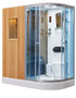Home Spa Puyehue Pro Cabina Dual de Sauna Seco Tradicional y Baño Turco con Hidromasaje para Pies
