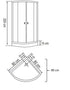 Shower door Iguazú 80x80