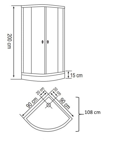 Shower door Niagara 90x90