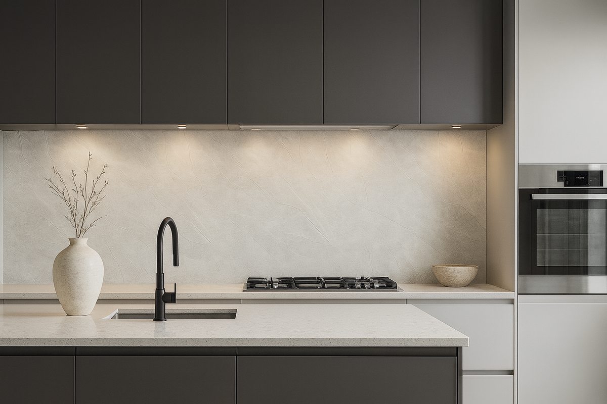 Plancha PVC Light Grey Brillante 122cm x 244cm