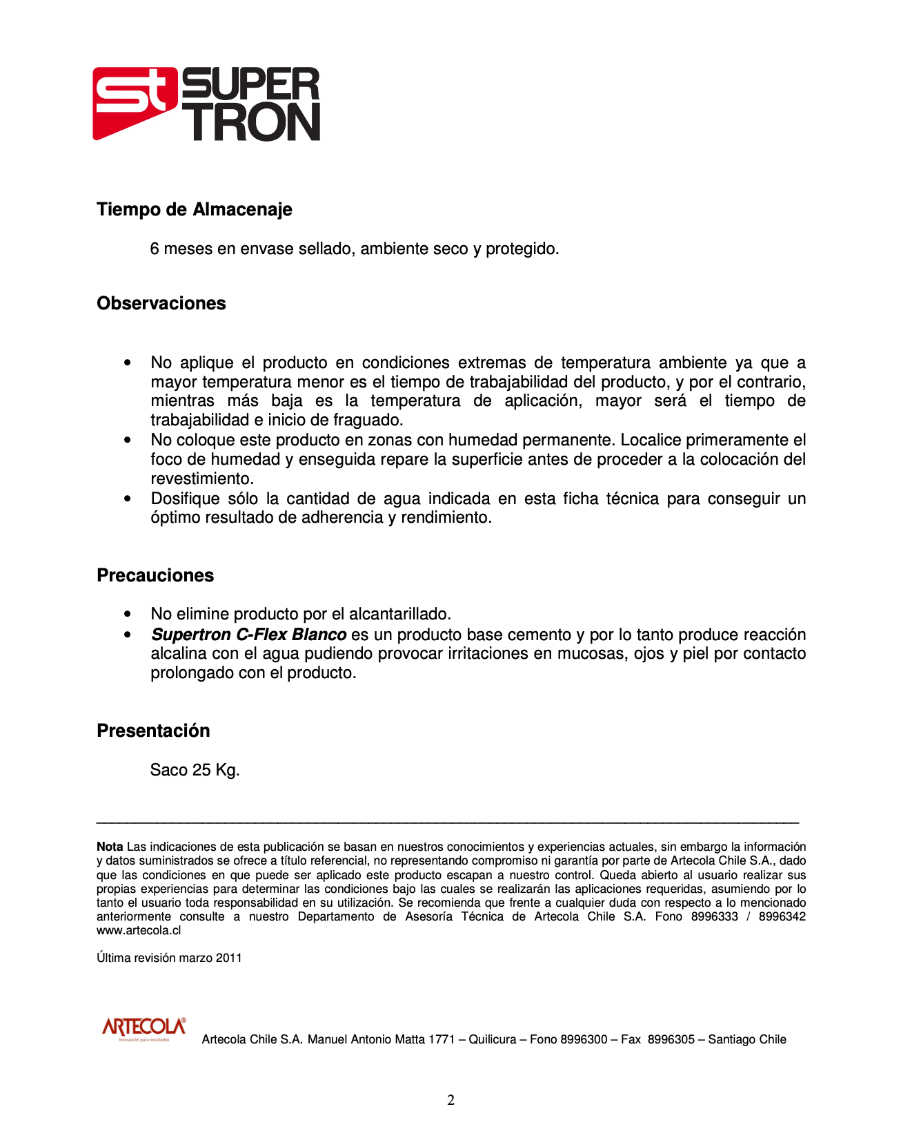 Adhesivo y Frague para Mosaicos Super Tron