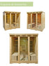 Sauna 4 personas Infrarrojo Tofino (180cmx120cmx190cm)