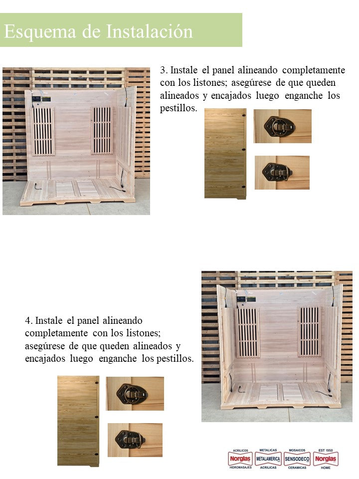 Sauna 4 personas Infrarrojo Tofino (180cmx120cmx190cm)