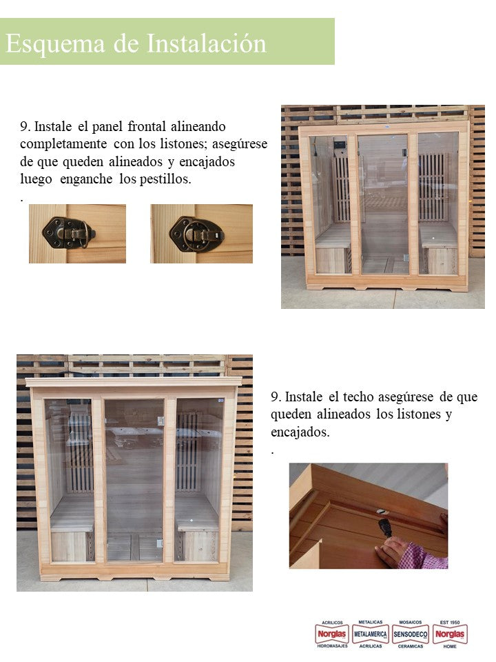 Sauna 4 personas Infrarrojo Tofino (180cmx120cmx190cm)
