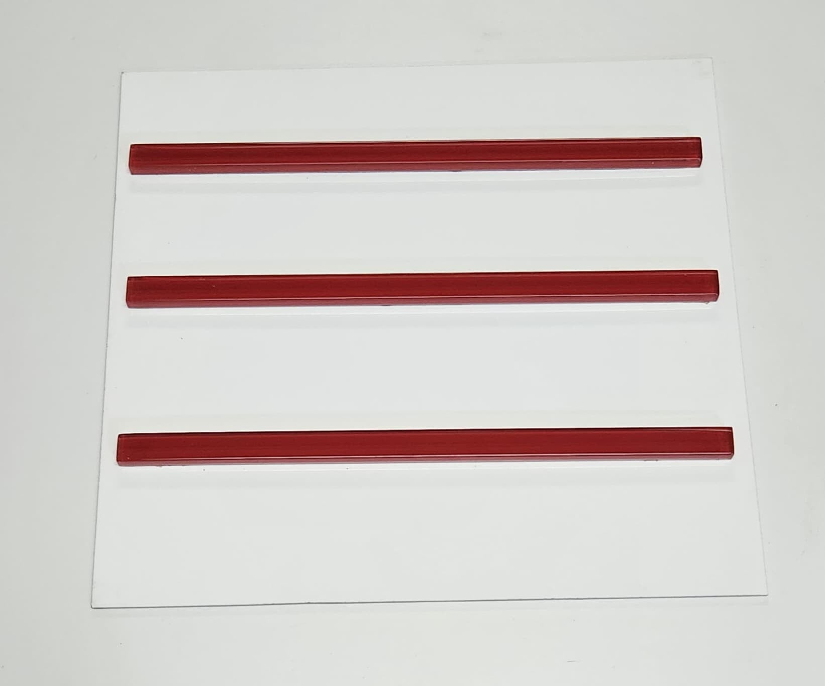 LAPIZ VIDRIO ROJO 2x25 cm (set x 3 unid.)
