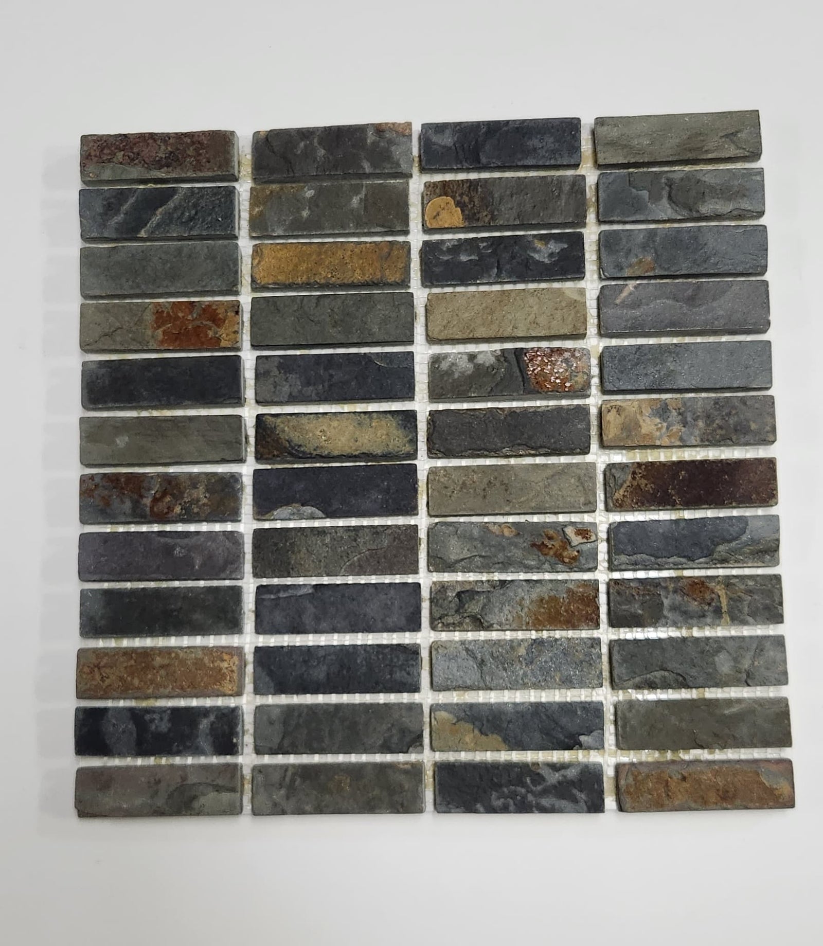 Mosaico Malla Piedra Pizarra Gelion Multicolor 30x30