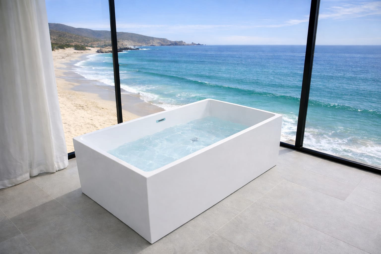 Tina Isla Cube 170x75 | Diseño Minimalista y Confort Premium