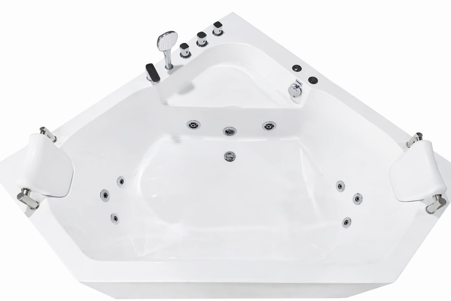 Tina de Hidromasaje Esquinada Creta 150x150 – Líneas Rectas y Equipamiento Premium