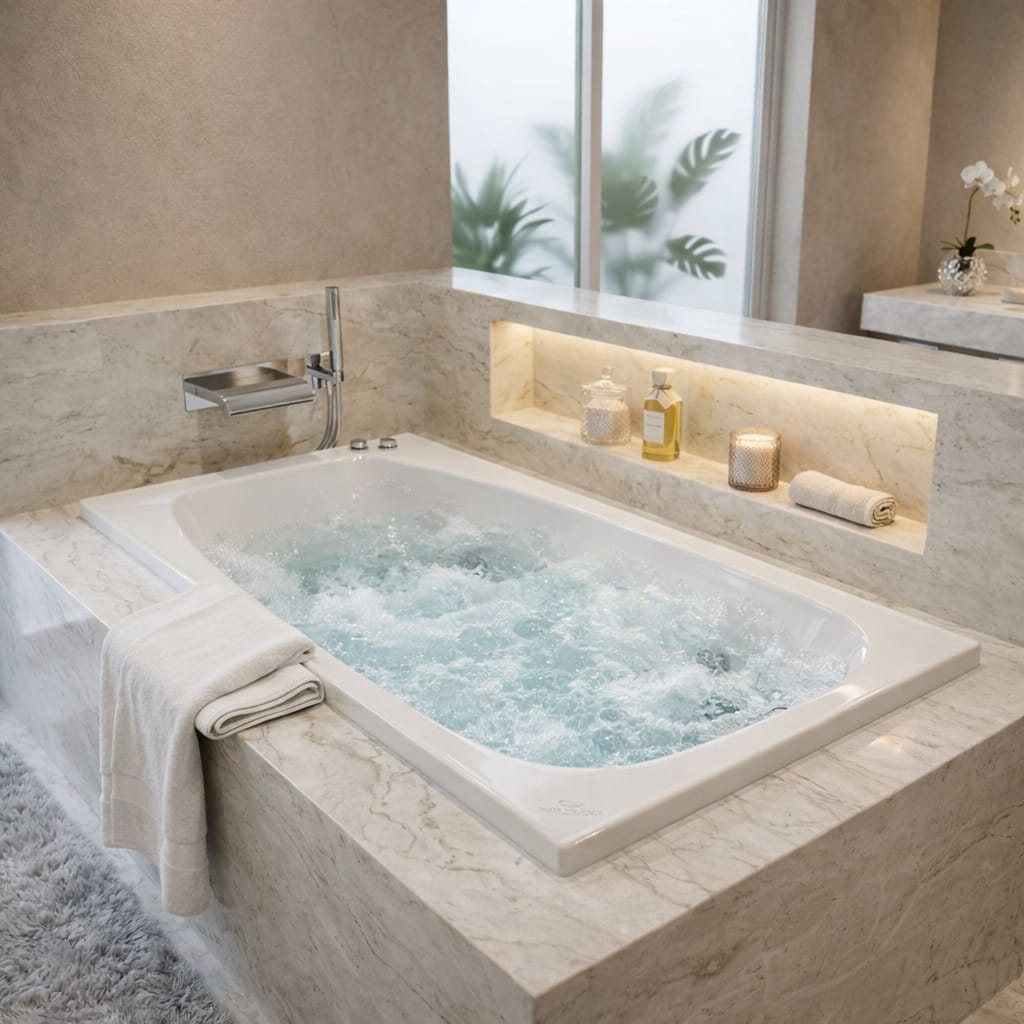 Tina de Hidromasaje Sea 183x90 cm – 7 Jets de Relajación Premium
