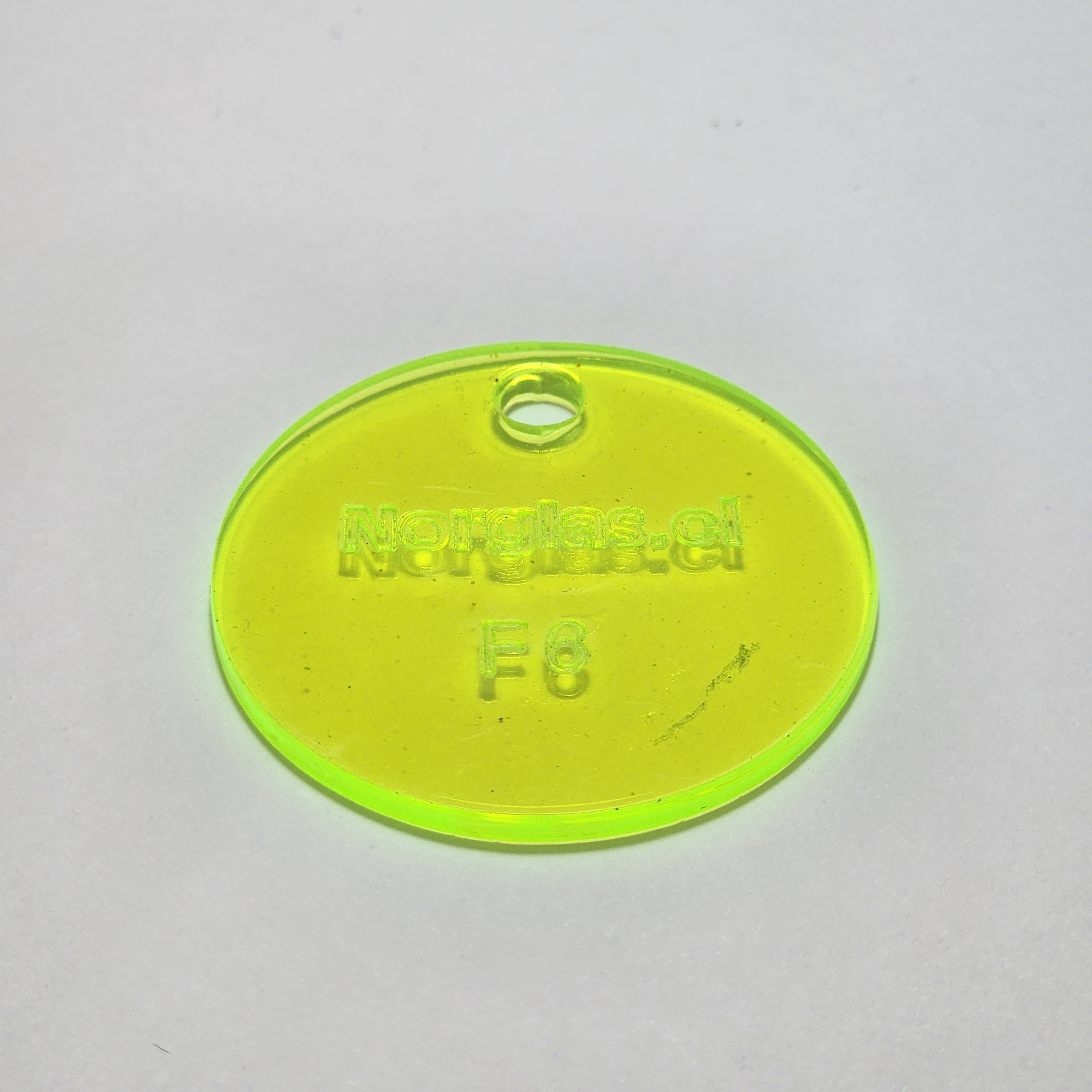 Plancha Acrilico Fluor Amarillo F6