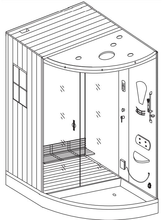 Home Spa Puyehue Pro Cabina Dual de Sauna Seco Tradicional y Baño Turco con Hidromasaje para Pies