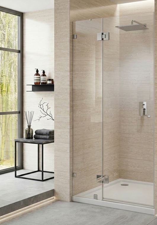 60% OFF Mampara Batiente de Vidrio Templado 120x180 cm (liquidación)