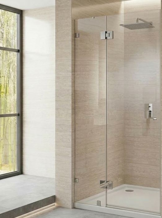 60% OFF Mampara Batiente de Vidrio Templado 120x180 cm (liquidación)