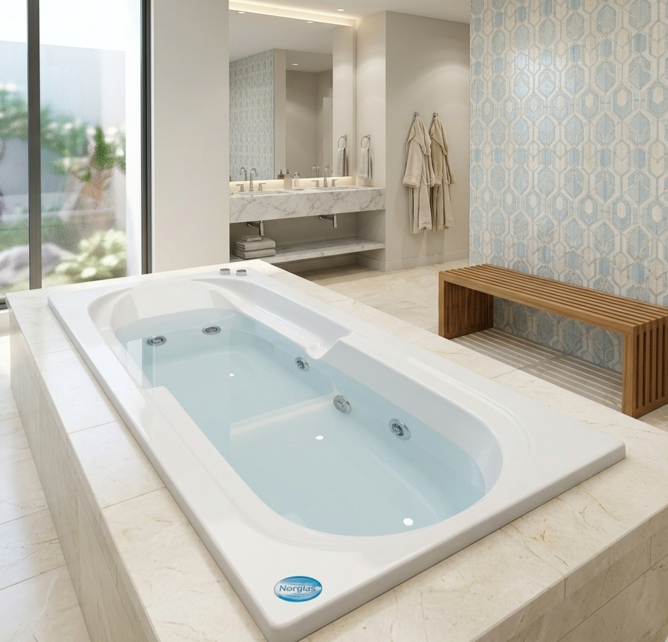 Tina de Hidromasaje Mylos 180x80 cm – El Oasis de Amplitud y Confort