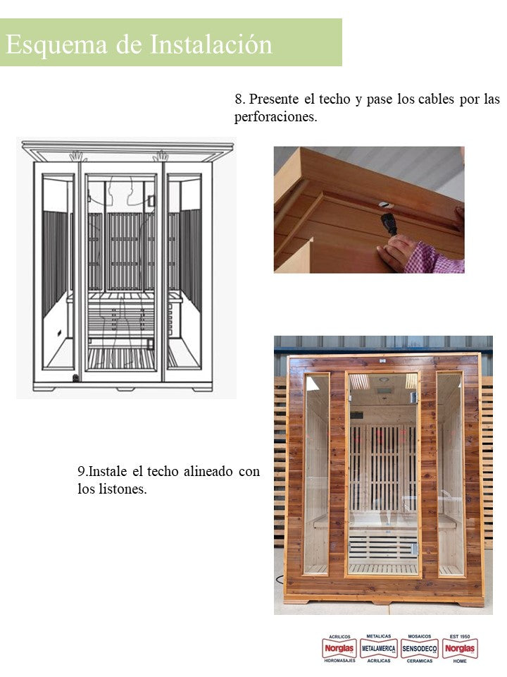 SaunaGo 3 personas Exterior Infrarrojo Verona (150cmx120cmx230cm)