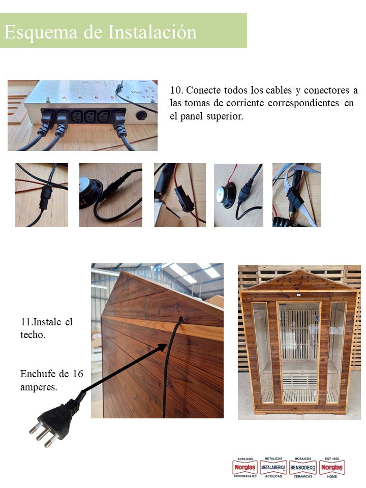 SaunaGo 3 personas Exterior Infrarrojo Verona (150cmx120cmx230cm)
