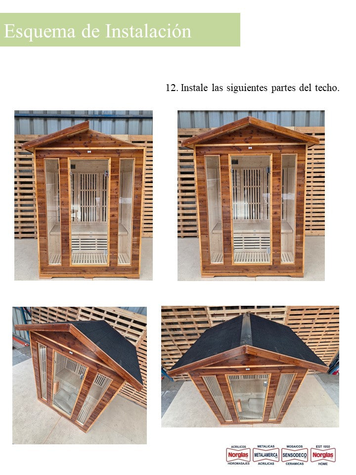 SaunaGo 3 personas Exterior Infrarrojo Verona (150cmx120cmx230cm)