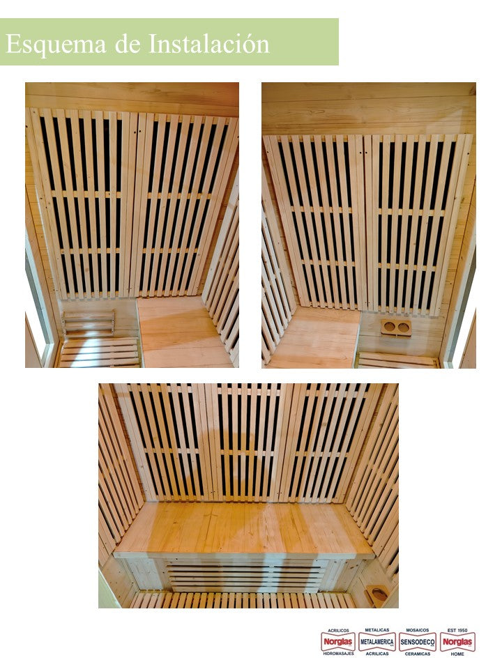 SaunaGo 3 personas Exterior Infrarrojo Verona (150cmx120cmx230cm)