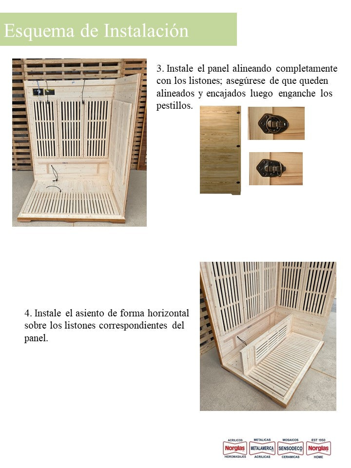 SaunaGo 3 personas Exterior Infrarrojo Verona (150cmx120cmx230cm)