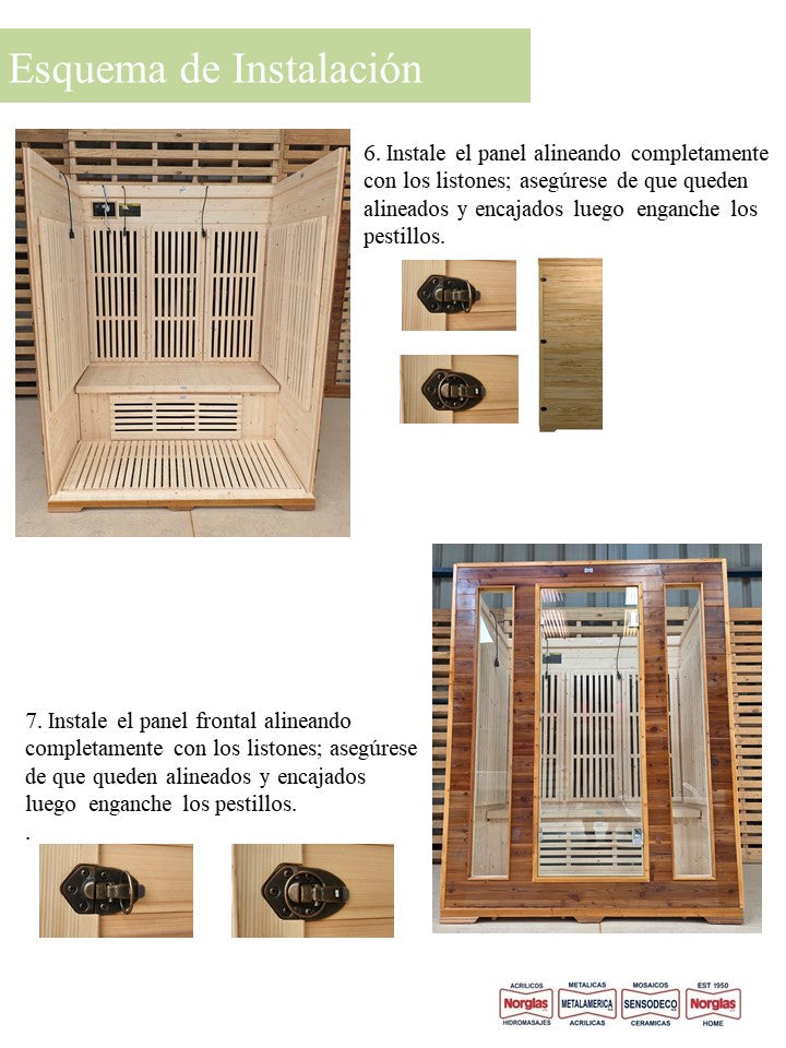 SaunaGo 3 personas Exterior Infrarrojo Verona (150cmx120cmx230cm)
