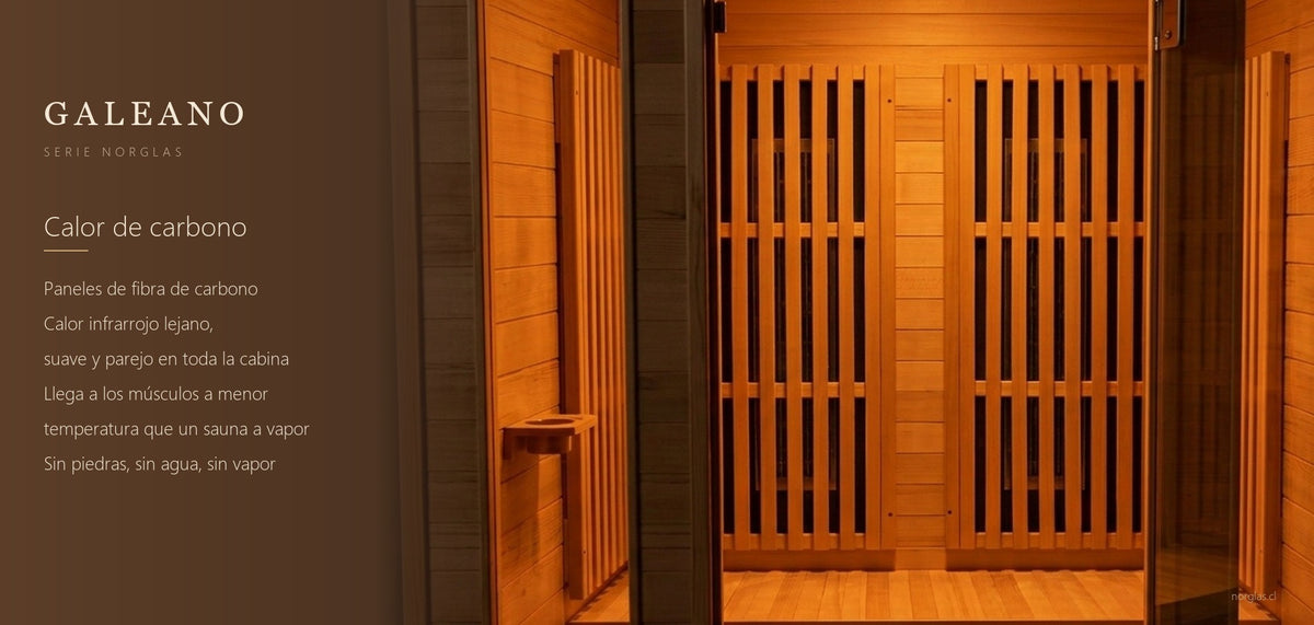 Sauna Galeano: calor infrarrojo de carbono