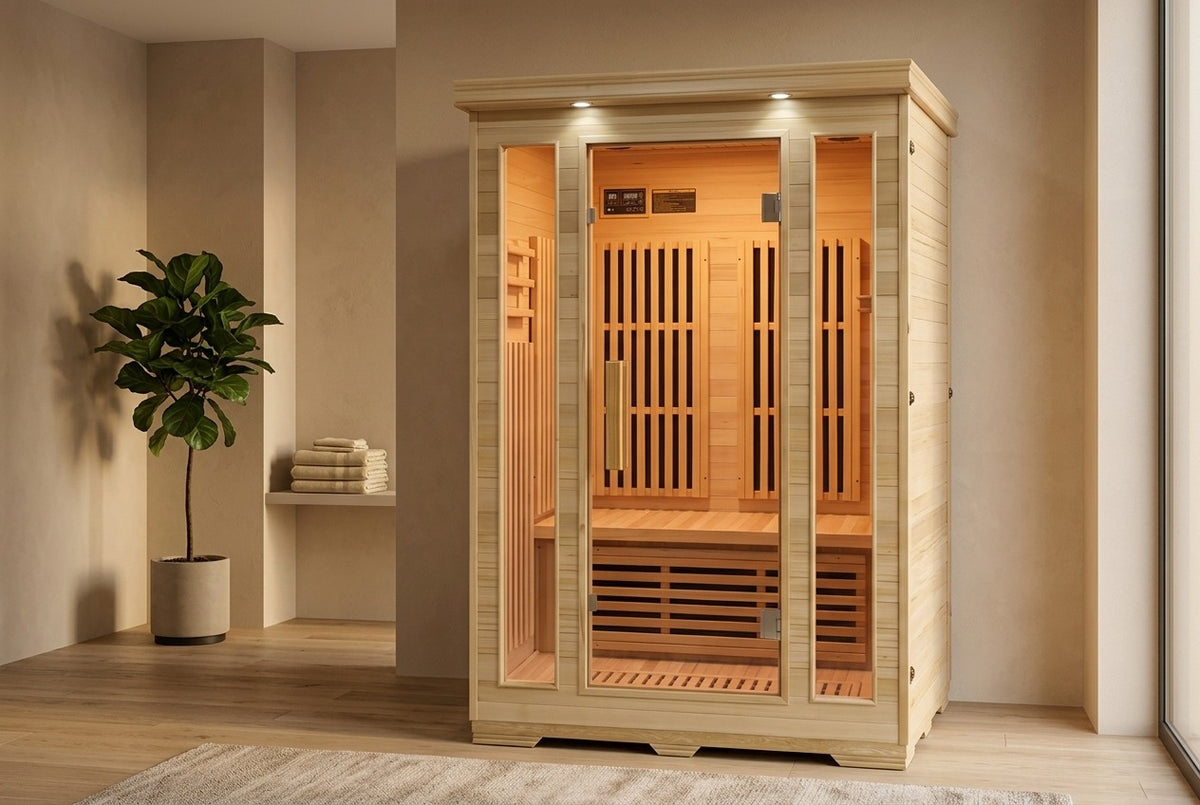 Sauna infrarrojo de carbono Galeano en ambiente