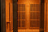 Interior del sauna Galeano con paneles calefactores de carbono