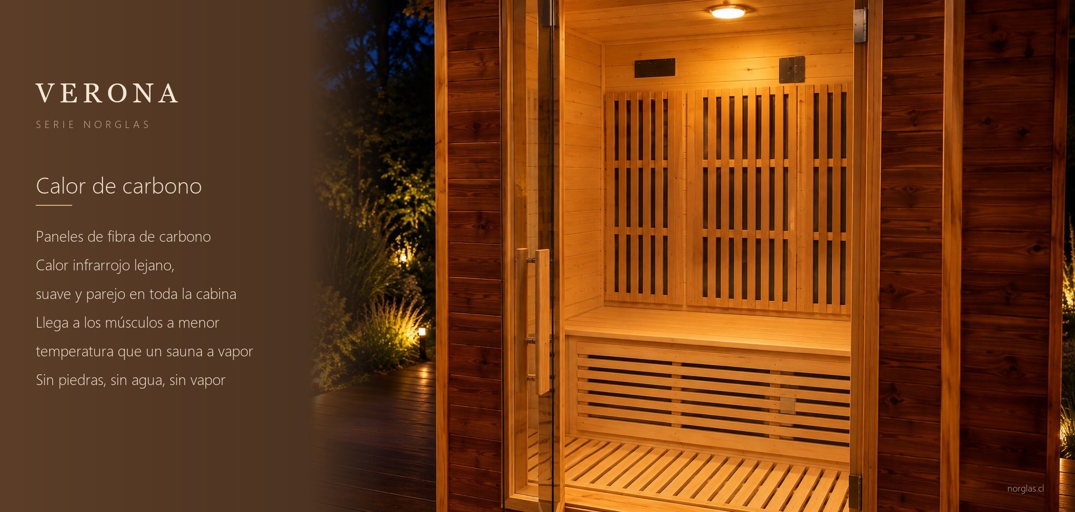 Sauna Verona: calor infrarrojo de carbono