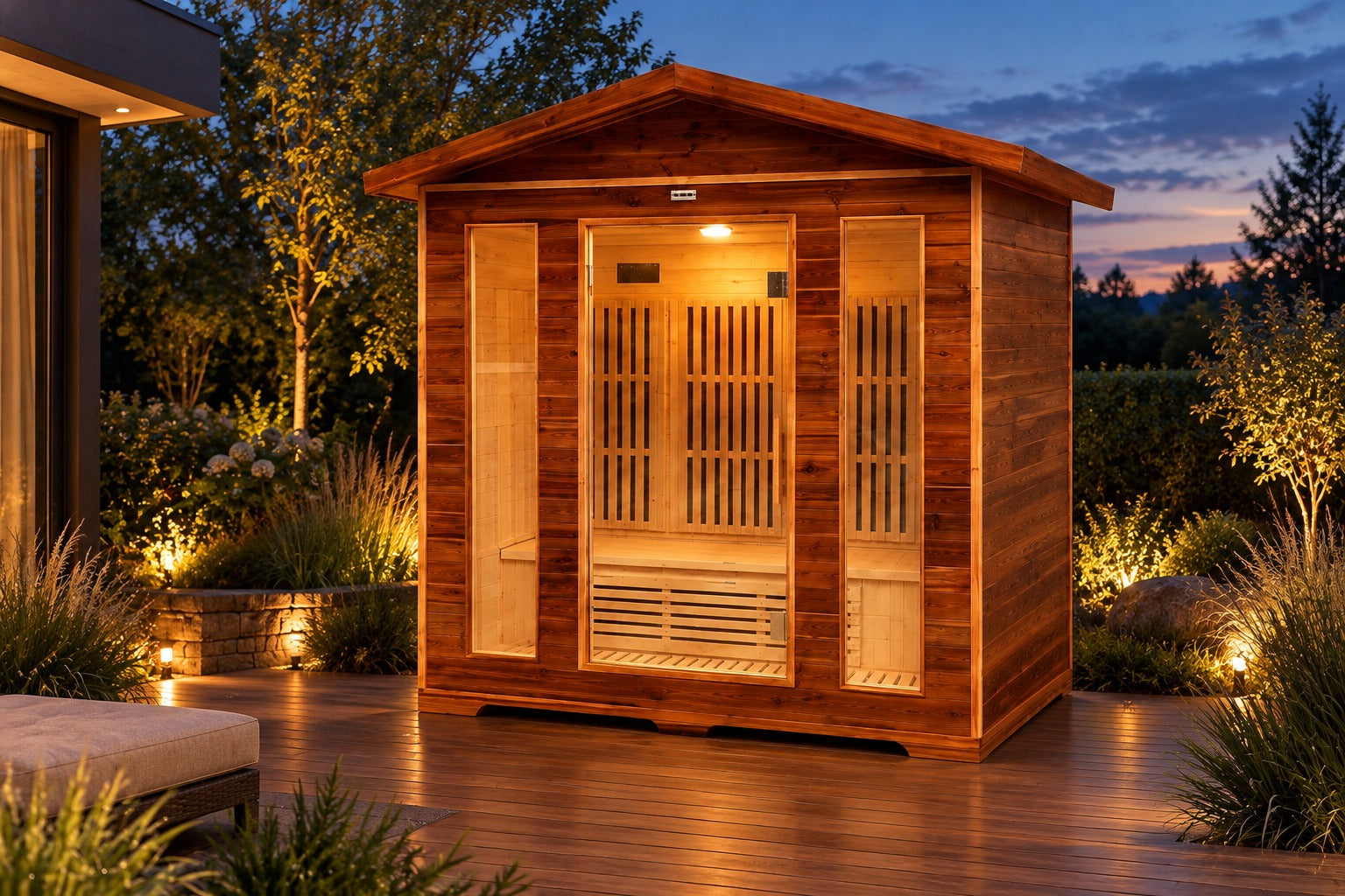 Sauna infrarrojo de carbono Verona en ambiente