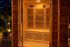 Interior del sauna Verona con paneles calefactores de carbono